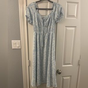 Blue and white floral dress. Never worn.